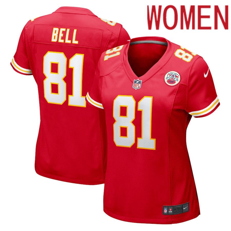 Women Kansas City Chiefs #81 Blake Bell Nike Red Game Player NFL Jersey->customized nfl jersey->Custom Jersey